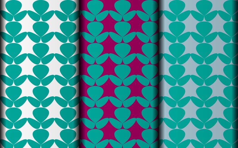 Eenvoudig geometrisch bloemenvectorpatroonontwerp