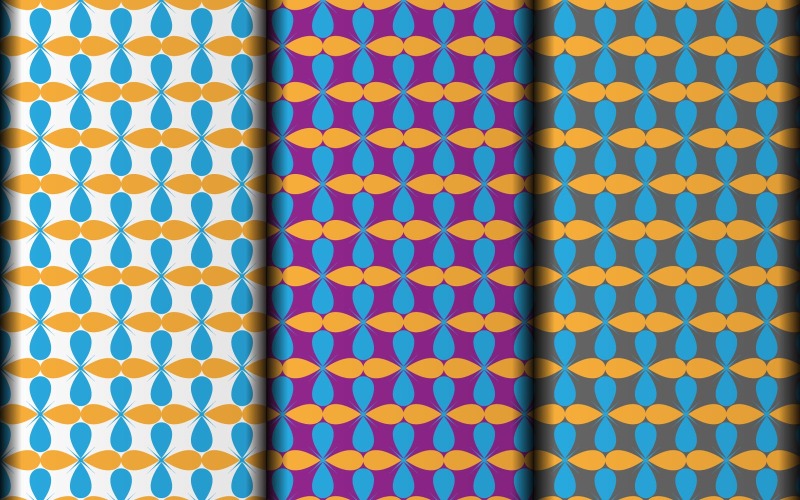 Geometric floral vector pattern design