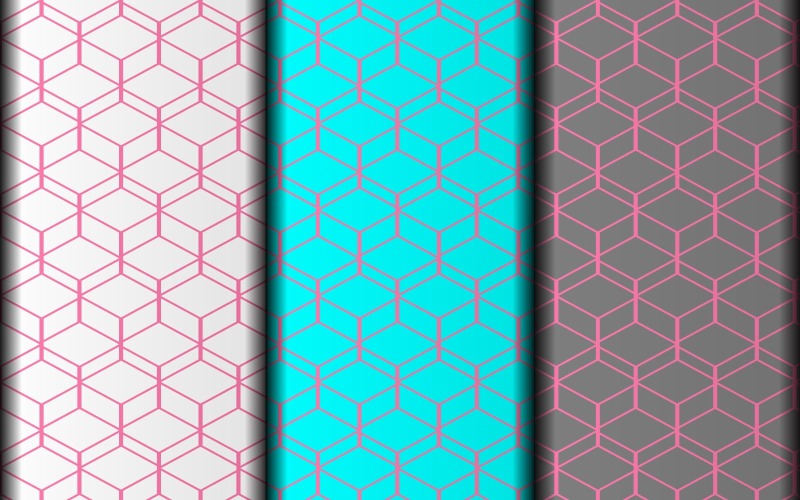 Geometric flower style vector pattern design template