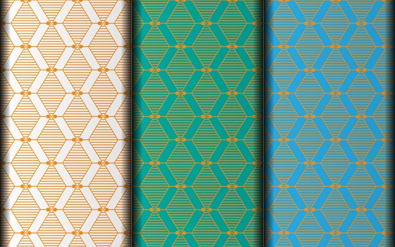 Geometric set of vector pattern design