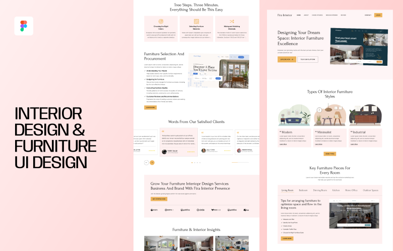 Inredningsdesign & Möbler UI Design