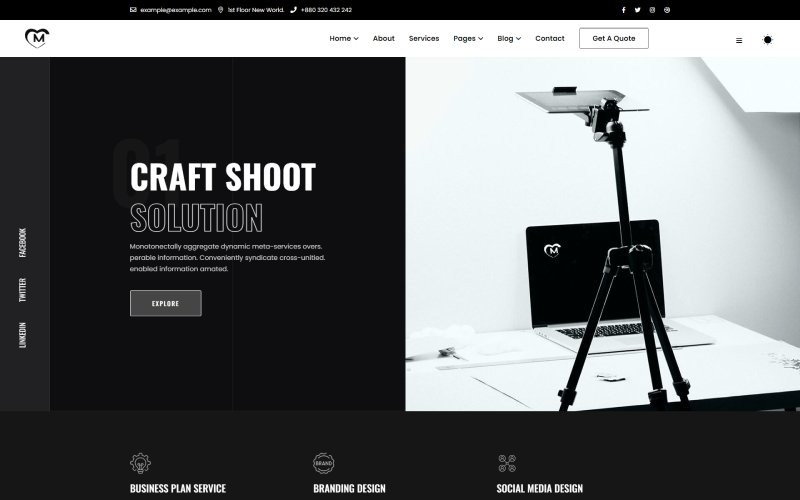 Maria – Modello HTML5 di portfolio creativo