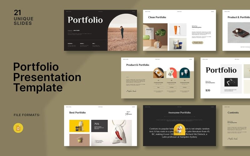 Miglior layout del modello di dispositiva Google per portfolio