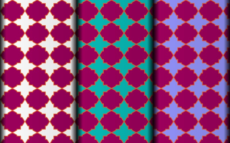 Simple geometric floral pattern design template