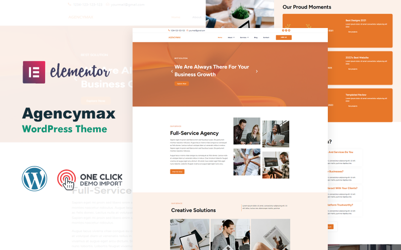 Agencymax Kreatív Ügynökség IT Elementor WordPress téma