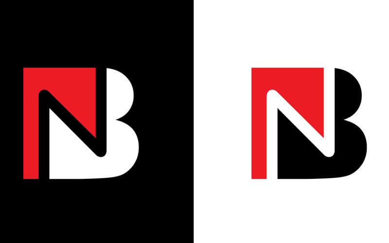Bn, nb Beginletter abstract bedrijf of merk Logo Design