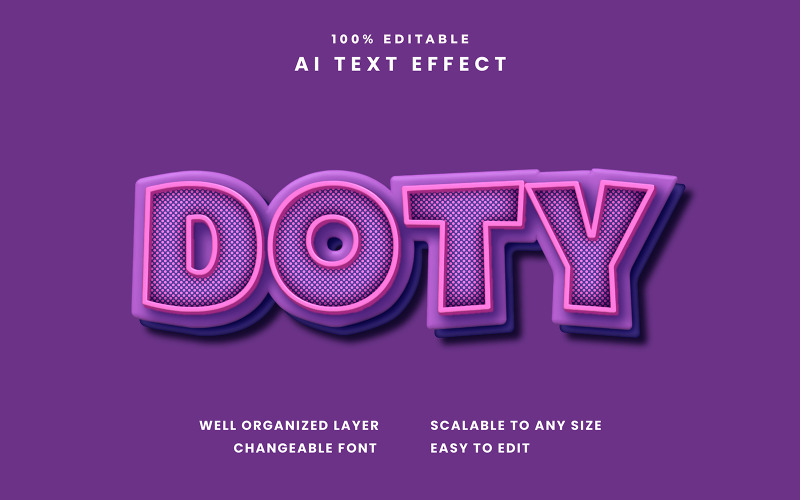 Doty bearbeitbarer Texteffekt