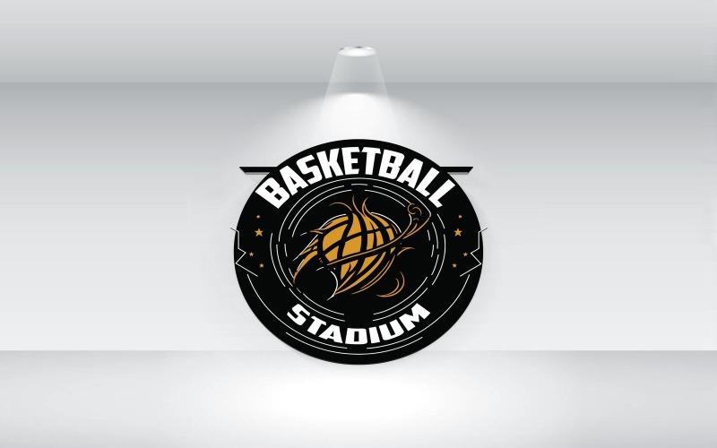 File vettoriale del logo dello stadio di basket