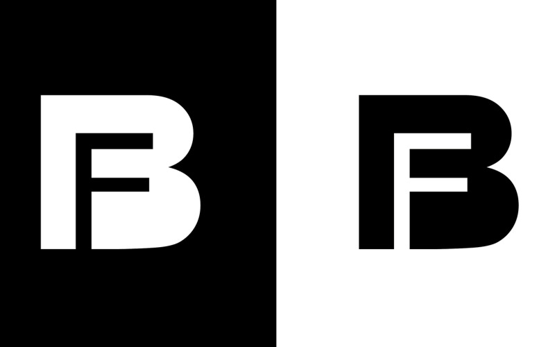 Initial Letter bf, fb abstract company or brand Logo Design