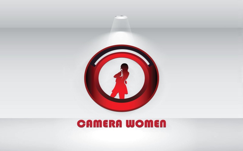 Kamera-Frauen-Logo-Vektordatei
