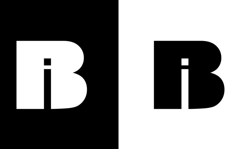 Lettre initiale bi, ib abstrait entreprise ou marque Logo Design