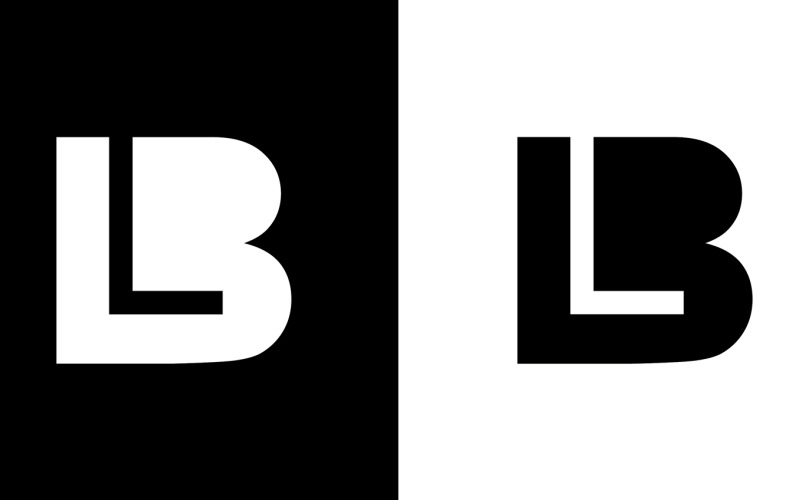 Pierwsza litera bl, lb abstrakcyjny projekt logo firmy lub marki