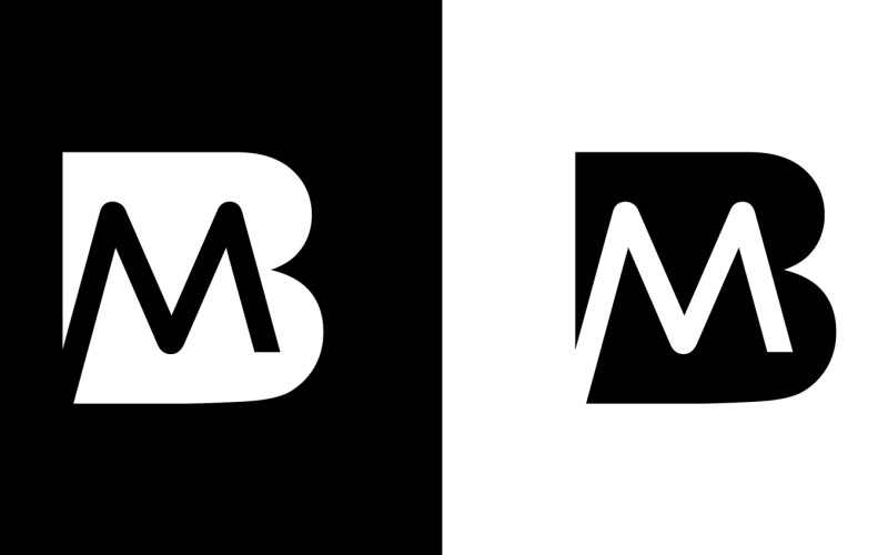 Počáteční písmeno bm, abstraktní logo společnosti nebo značky