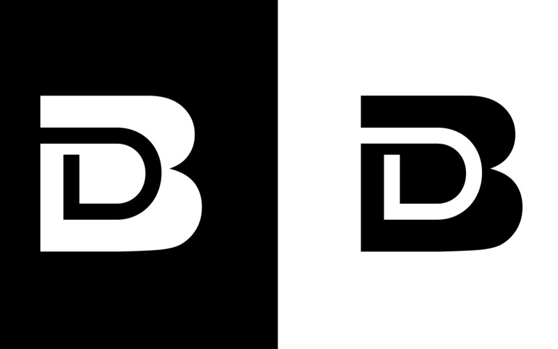Початкова літера bd, db абстрактний дизайн логотипу компанії або бренду