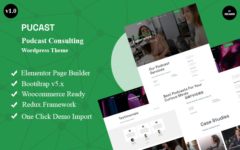 Pucast — тема WordPress для подкастов