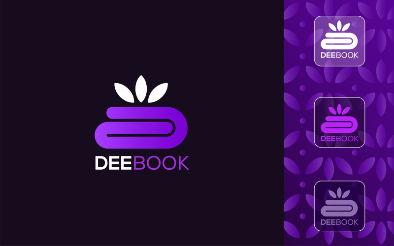 Boek en onderwijs logo ontwerp