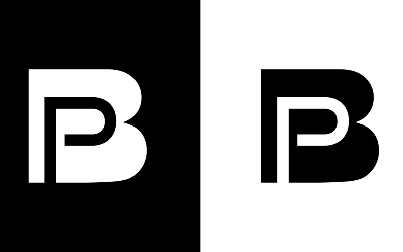 İlk Harf bp, pb soyut şirket veya marka Logo Tasarımı