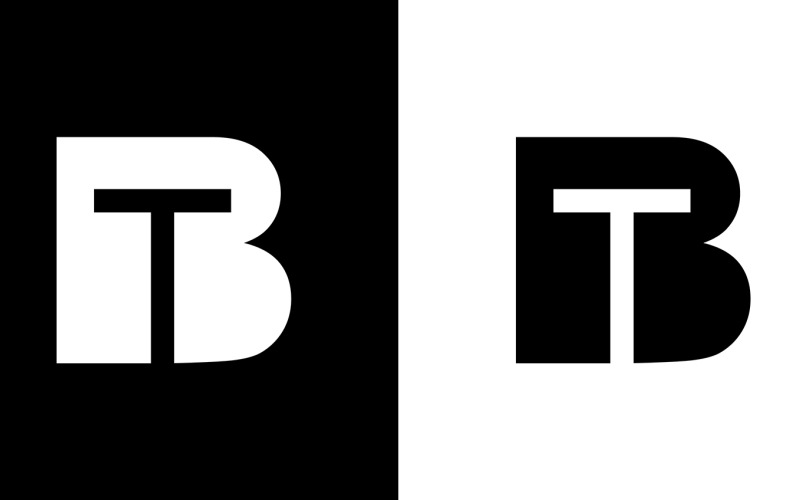 Lettera iniziale bt, tb società astratta o logo del marchio Design