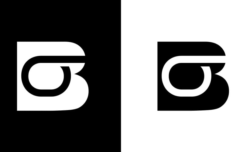 首字母 bo、ob 抽象公司或品牌标志设计