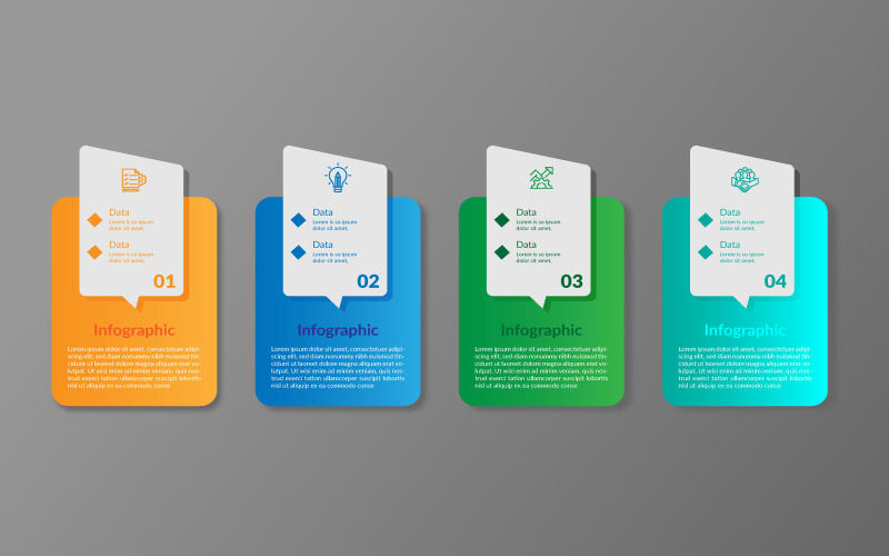 Diseño de plantilla de infografía simple vectorial eps