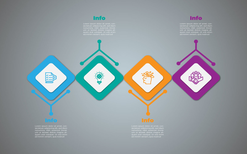 Modello di presentazione dell'elemento infografico vettoriale