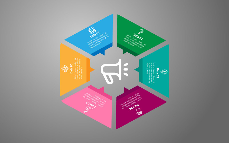 Vektor einfaches Polygon-Infografik-Design
