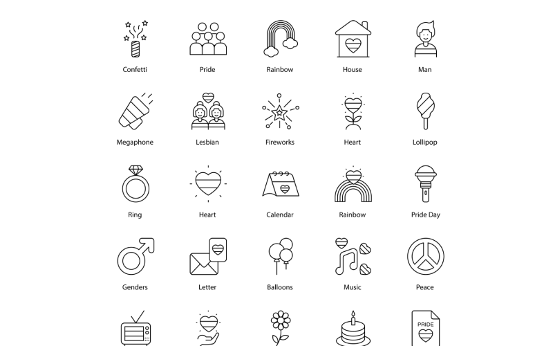 Набор иконок ЛГБТ