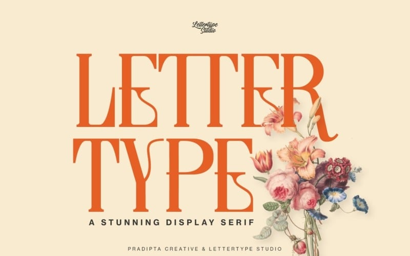 Lettertype egy lenyűgöző Display Serif