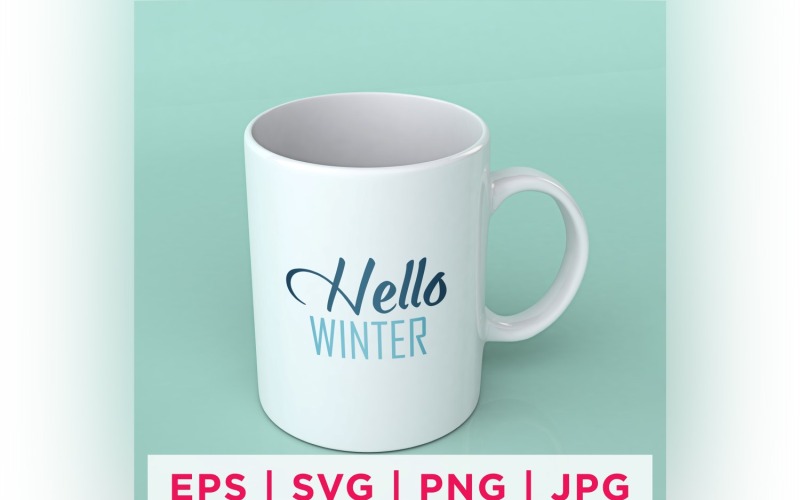 Hallo winter winter sticker ontwerp