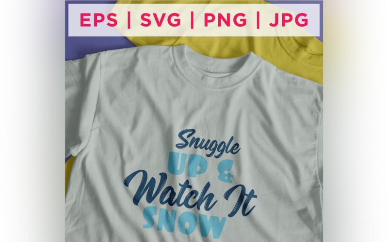 Snuggle Up & Watch It Kar Kış Etiket Tasarımı