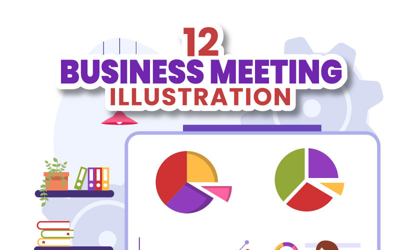 12 Üzleti találkozó illusztráció