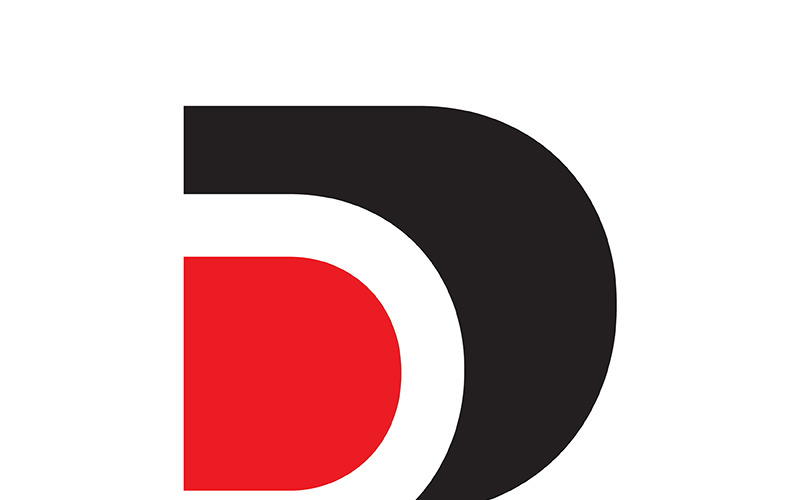 Bokstaven dd, d abstrakt företag eller varumärke Logotypdesign