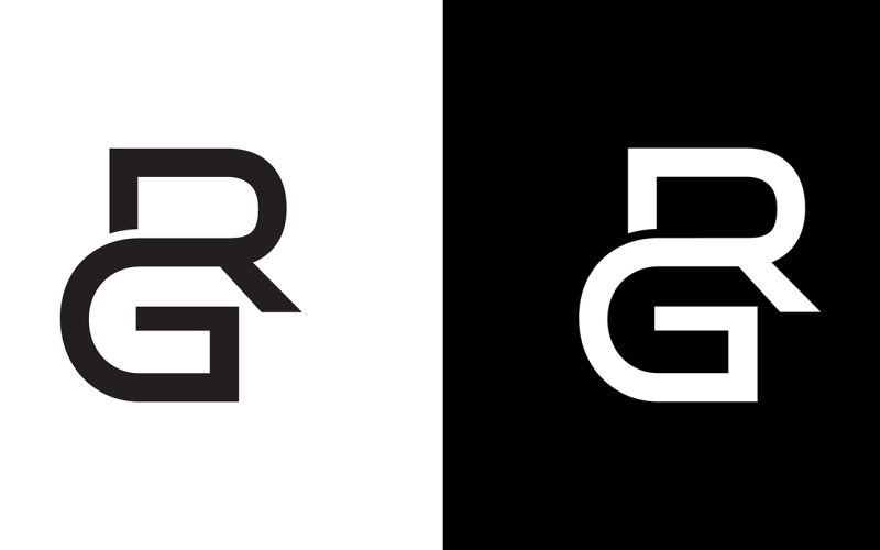 Bokstaven rg, gr abstrakt företag eller varumärke Logotypdesign