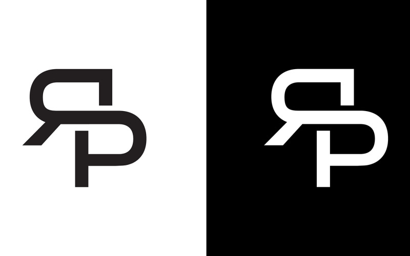 Bokstaven rp, pr abstrakt företag eller varumärke Logo Design