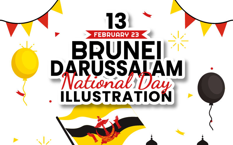 13 Brunei Darussalam Nationaldag Illustration