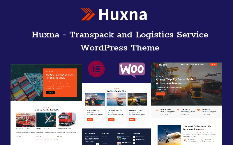 Huxna — тема WordPress для транспортных и логистических услуг
