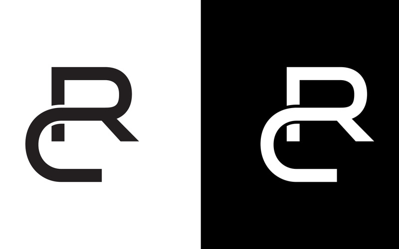 Letra rc, cr resumen empresa o marca Diseño de logotipo