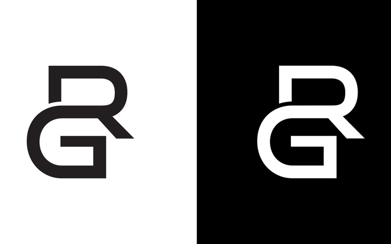Letra rg, gr empresa abstrata ou design de logotipo de marca