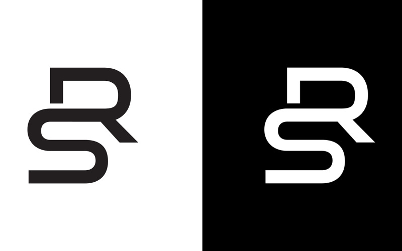 Letra rs, sr empresa abstrata ou design de logotipo de marca