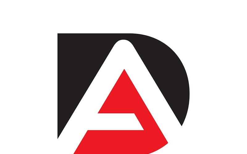 Літера da, оголошення анотація компанія або дизайн логотипу бренду