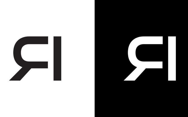 Letter ri, ir abstract bedrijf of merk Logo Design