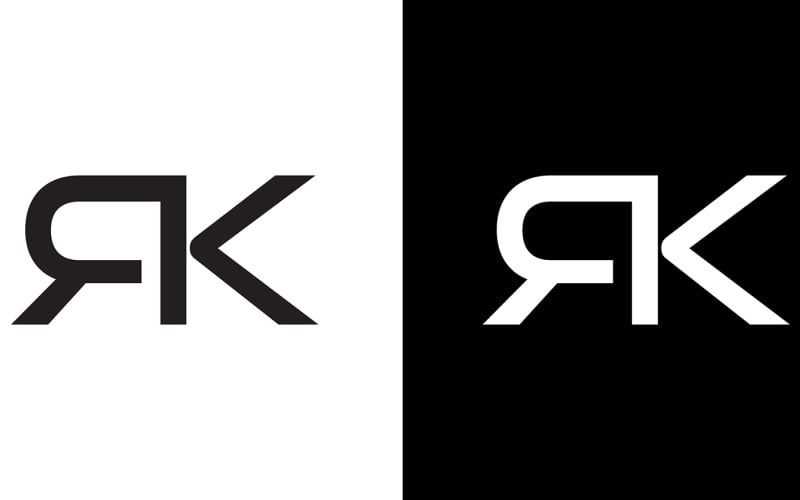 Rk logo design Stock Vector Images - Alamy