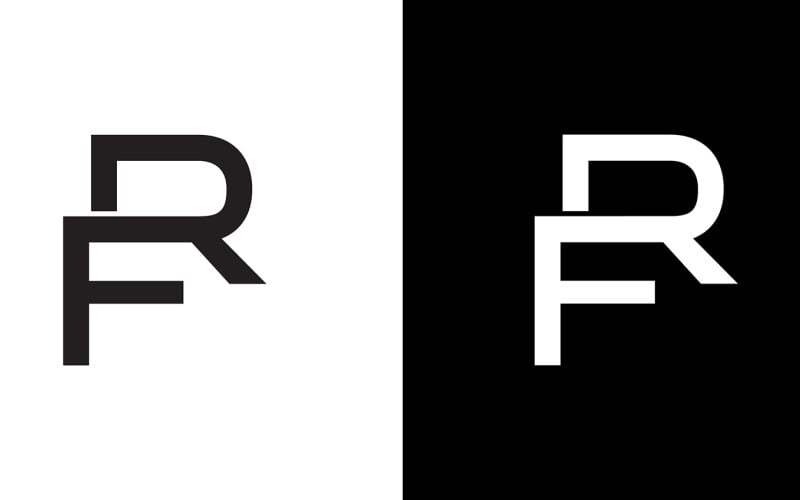 Lettre rf, fr abstrait entreprise ou marque Logo Design