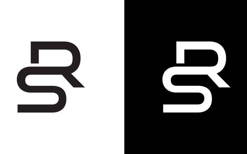 Lettre rs, sr abstraite entreprise ou marque Logo Design