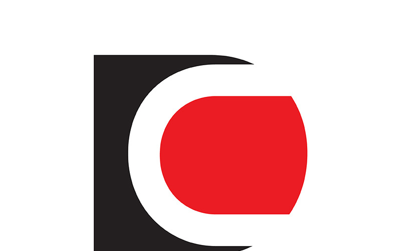 List dc, cd abstrakcyjny projekt logo firmy lub marki