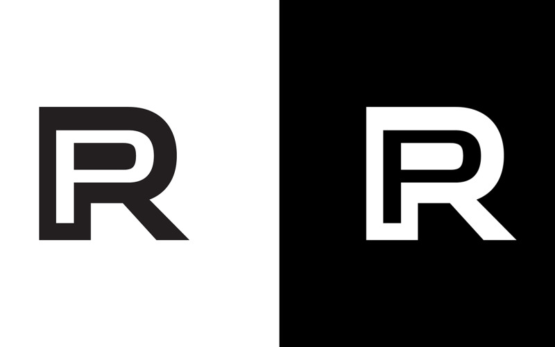 Pr、rp 字母抽象公司或品牌标志设计