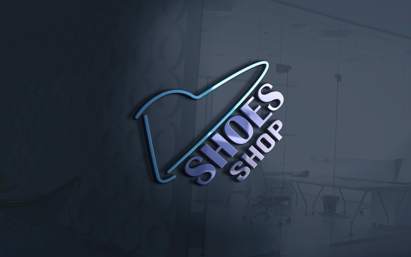 Arquivo vetorial de logotipo de loja de sapatos simples e moderno