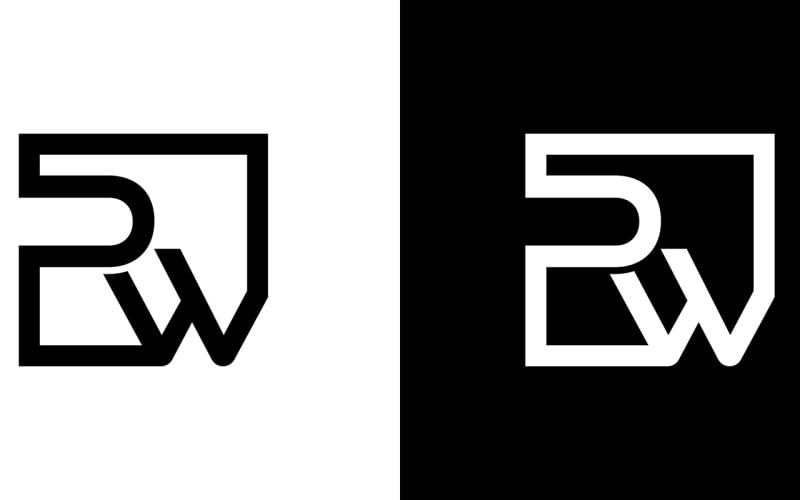 Буква pw, wp абстрактная компания или дизайн логотипа бренда