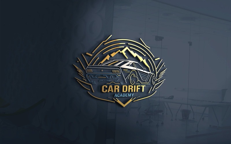 Car Drift Academy Logo šablony vektorový soubor
