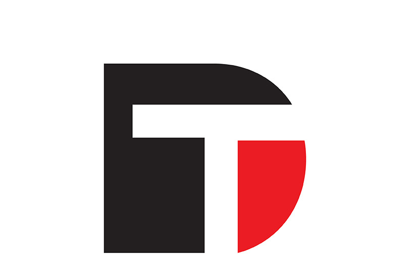Carta dt, td empresa abstrata ou design de logotipo de marca